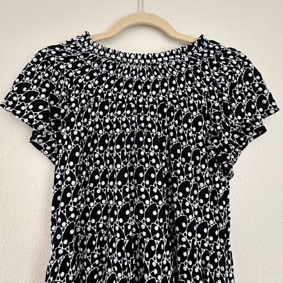 Ann Taylor Loft Eyelet Smocked Yoke Swing Dress, Size Small - Picture 9 of 9